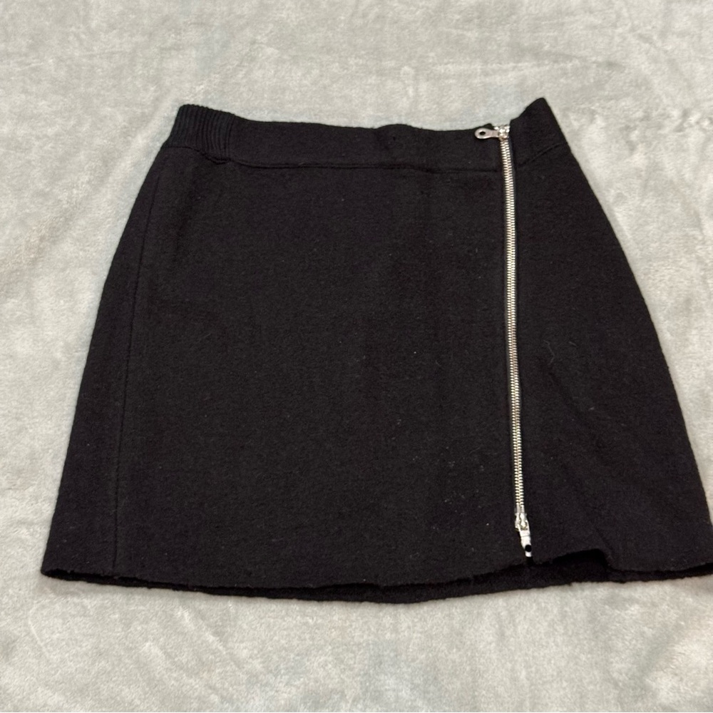 Joie Black Mini Skirt with Zipper Detail